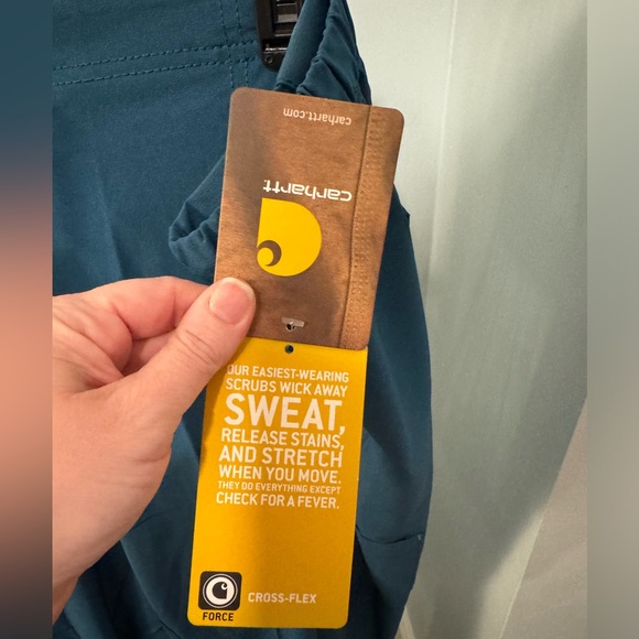 CARHARTT WOMEN'S FORCE Caribbean Blue Cargo Scrub bottoms pants 3X 3XL petite - Picture 5 of 10